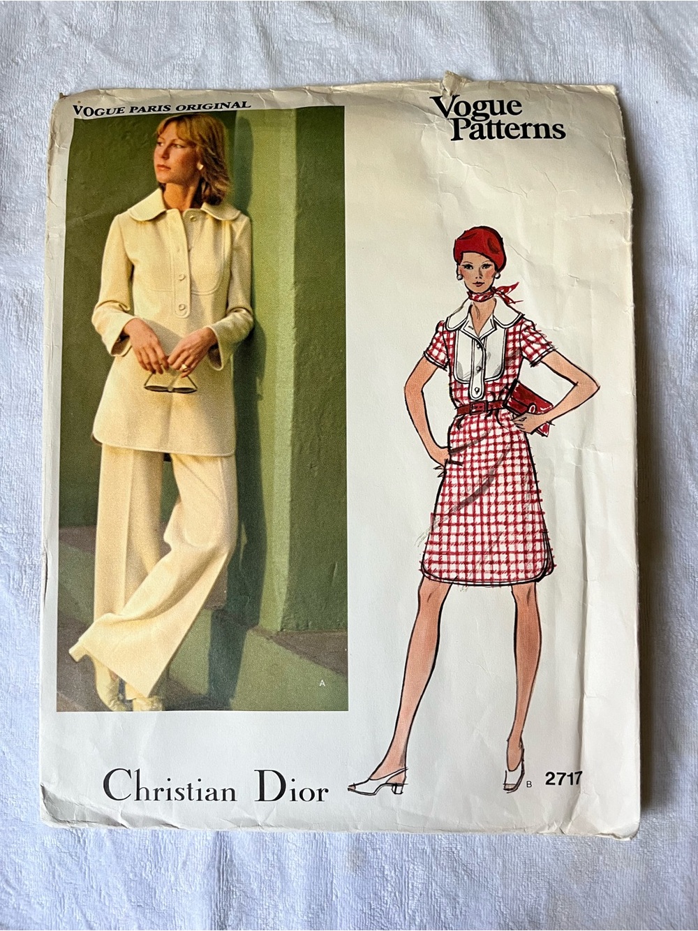 Vogue Paris Original #2717 Christian Dior Dress Tunic Pants Sz 8 Sewing Pattern